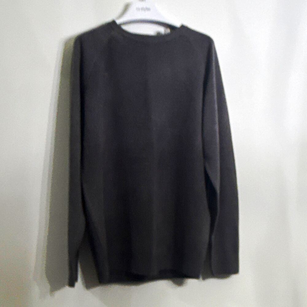 Weatherproof Men’s Knit Sweater Gray Solid Crewneck Long Sleeve Pullover M